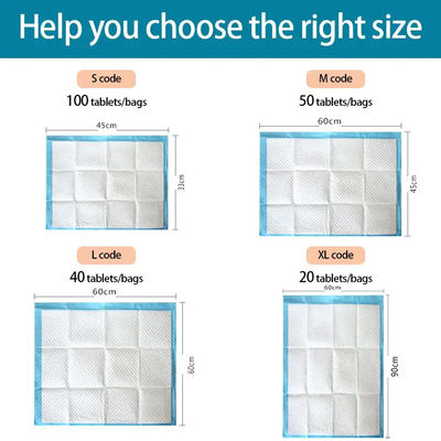 パーソナライズされた 6Ply ペットヘルスケアマット 使い捨てトレーニングペットパッド 60x60 簡単なトレーニングのために