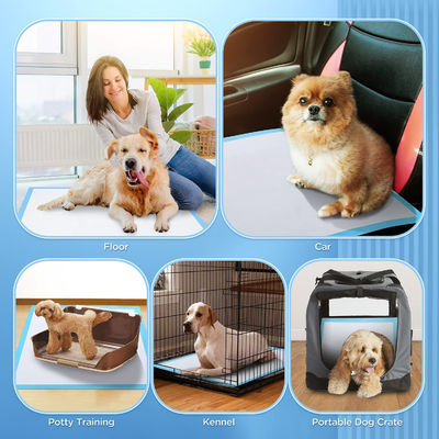 30"×36"×大きな黒色 漏れ防止犬 幼犬訓練用小毛布 5層の接着剤