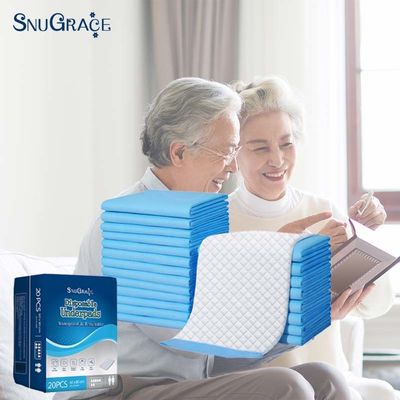 SnuGrace 1回使用可能なアンダーパッド 23X36 大人向け 防漏 3D 防漏チャネル